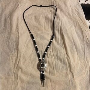 Bohemian Black and Silver Statement Necklace